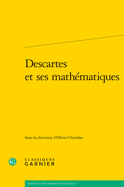 Descartes et ses mathématiques - Table des matières