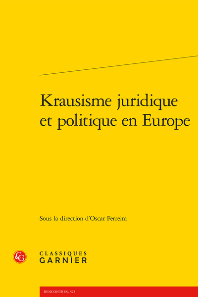 Krausisme juridique et politique en Europe - Introduction