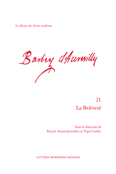 La Brièveté - Index des œuvres de Barbey d'Aurevilly