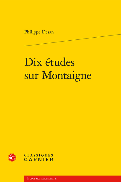 Dix études sur Montaigne - Montaigne édité à Genève