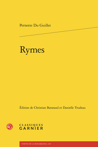Rymes - Élégie I, Parfaicte amytié