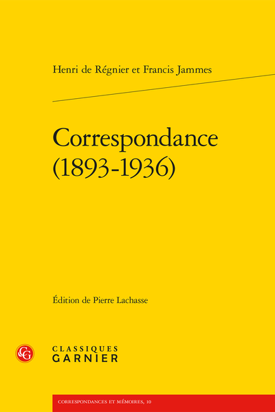 Correspondance (1893-1936) - Table des matières