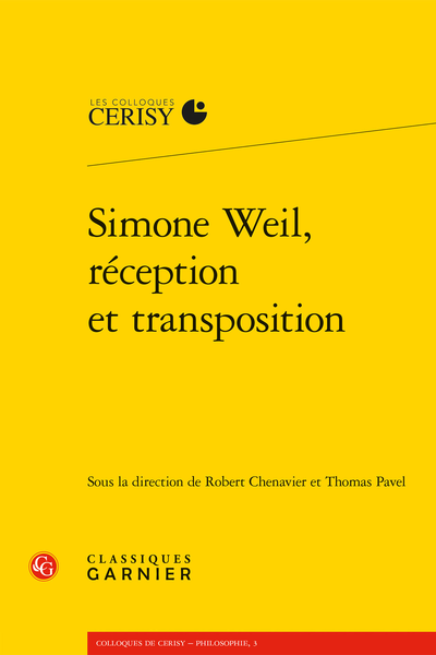 Simone Weil, réception et transposition - Index