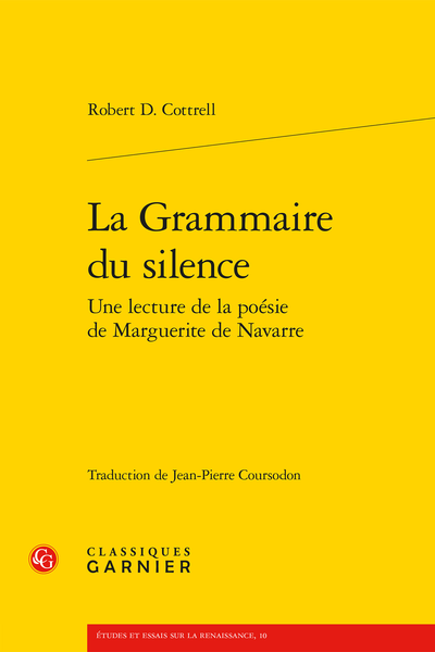 La Grammaire du silence Une lecture de la poésie de Marguerite de Navarre