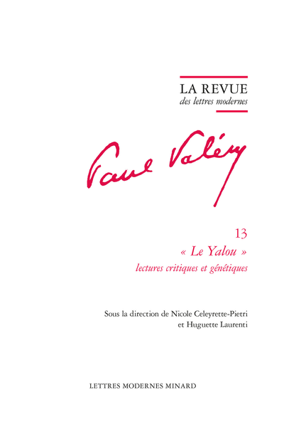 La Revue des lettres modernes. « Le Yalou » : lectures critiques et génétiques - Éléments de bibliographie