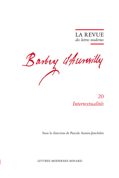 La Revue des lettres modernes. Intertextualités - Jules Barbey d'Aurevilly et la littérature italienne