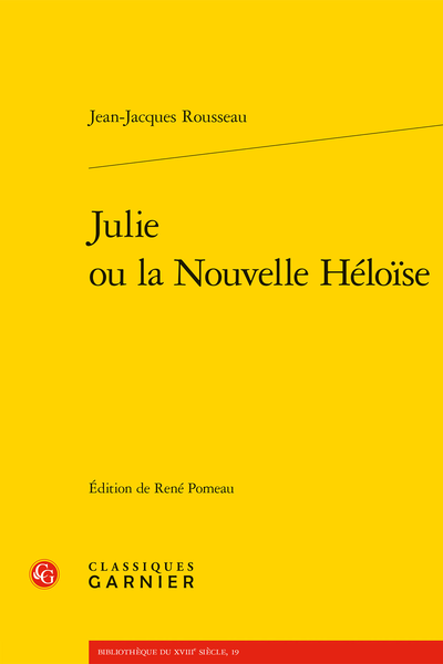 Julie ou la Nouvelle Héloïse - Note sur l'édition