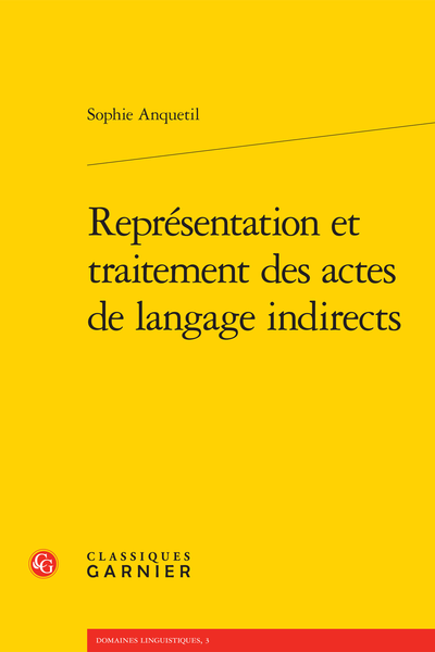 Représentation et traitement des actes de langage indirects - Introduction