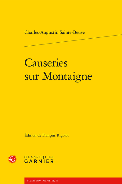 Causeries sur Montaigne - Index