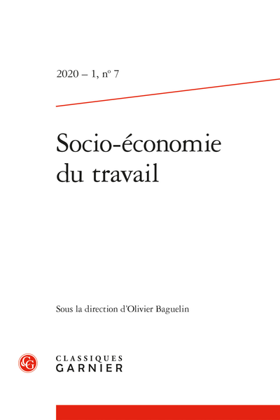 Socio-économie du travail. 2020 – 1, n° 7. varia - Middle class in Europe since the 2008 crisis