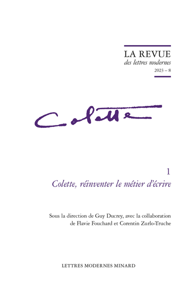 Colette, réinventer le métier d’écrire. 2023 – 8 - Book review