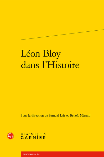 Léon Bloy dans l’Histoire - Léon Bloy, une présence souterraine dans la pensée levinassienne