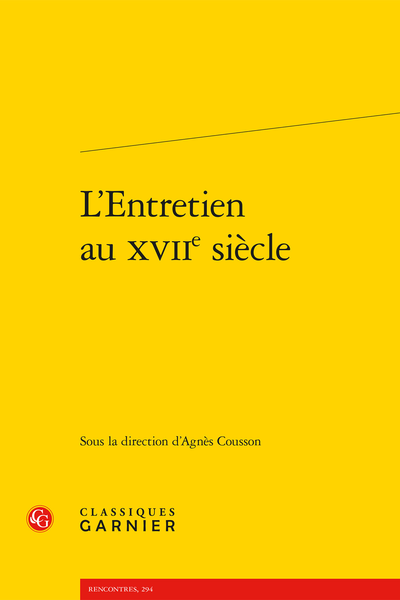 L’Entretien au XVIIe siècle - Index rerum