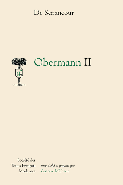 Obermann. II - Dernière partie d'une lettre sans date connue