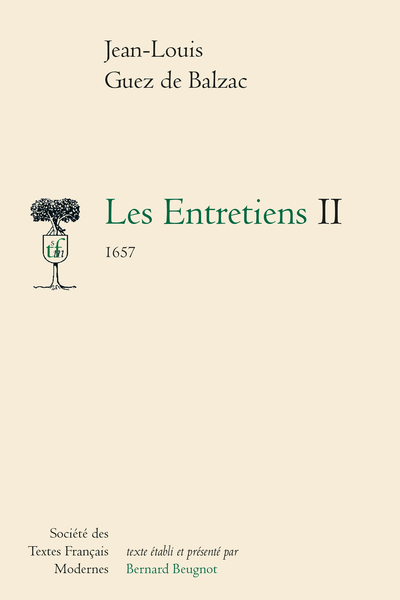Les Entretiens (1657). Tome II - Appendices