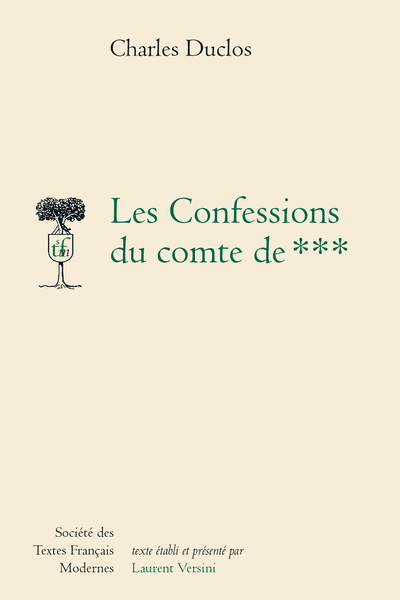 Les Confessions du comte de *** - Table des matières