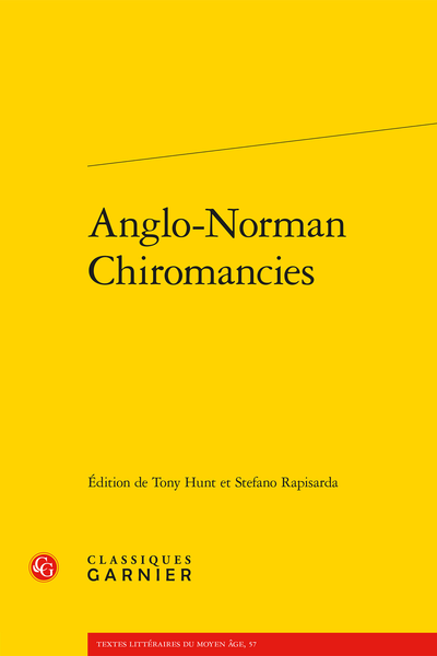 Anglo-Norman Chiromancies - Table of contents