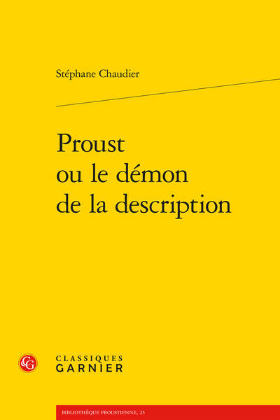 Proust ou le dÃ©mon de la description