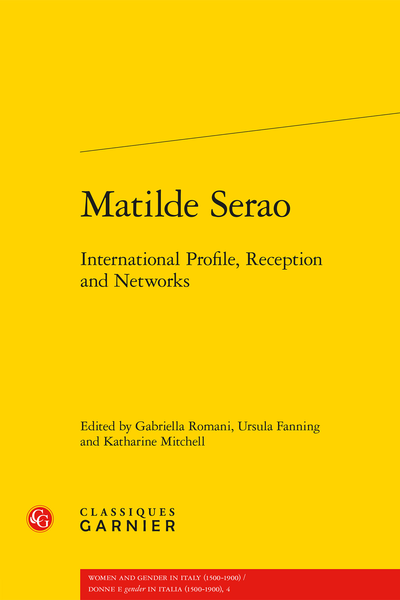 Matilde Serao. International Profile, Reception and Networks - Table of figures