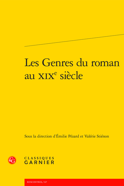Les Genres du roman au XIXe siècle - Index des genres