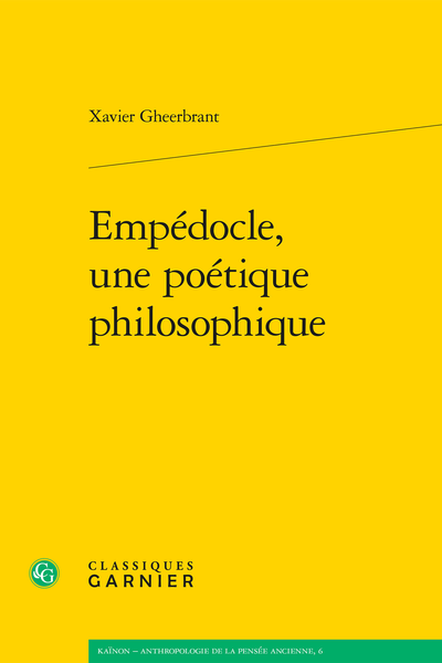 Empédocle, une poétique philosophique - Index des passages cités